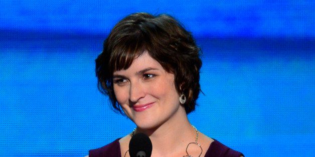 Graduate student and womens rights activist Sandra Fluke speaks at the 2012 Democratic National Convention at Time Warner Cable Arena, Wednesday, September 5, 2012 in Charlotte, North Carolina. (Harry E. Walker/MCT via Getty Images)