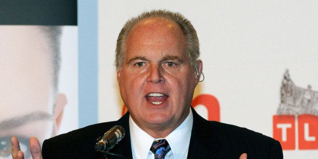 LAS VEGAS - JANUARY 27: Radio talk show host and conservative commentator Rush Limbaugh, one of the judges for the 2010 Miss America Pageant, speaks during a news conference for judges at the Planet Hollywood Resort & Casino January 27, 2010 in Las Vegas, Nevada. The pageant will be held at the resort on January 30, 2010. (Photo by Ethan Miller/Getty Images)