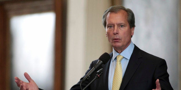 AUSTIN, TX - JULY 01: Lt. Gov. David Dewhurst in the Senate at the Texas State capitol on July 1, 2013 in Austin, Texas. This is first day of a second legislative special session called by Texas Gov. Rick Perry to pass an restrictive abortion law through the Texas legislature. The first attempt was defeated after opponents of the law were able to stall the vote until after first special session had ended. (Photo by Erich Schlegel/Getty Images)