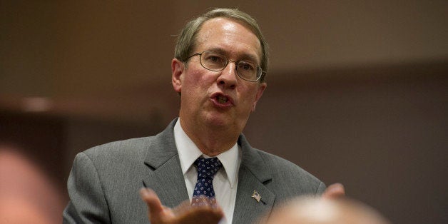 UNITED STATES - August 19: Rep. Bob Goodlatte, R-VA., hosted a Town Hall Meeting for constituents of the Sixth Congressional District on Monday, August 19, 2013, at the Augusta County Government Center in Verona Virginia. The Town Hall hosted well over 300 people and the addressed topics ranging from the gun control to the Benghazi terrorist attacks but the evenings main topic was about immigration. (Photo By Douglas Graham/CQ Roll Call)