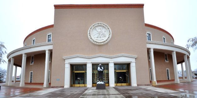 SANTA FE, NM - FEBRUARY 10, 2012: The New Mexico State Capitol in Santa Fe, known as the Roundhouse, is the only round capitol building in the U.S. (Photo by Robert Alexander/Archive Photos/Getty Images)