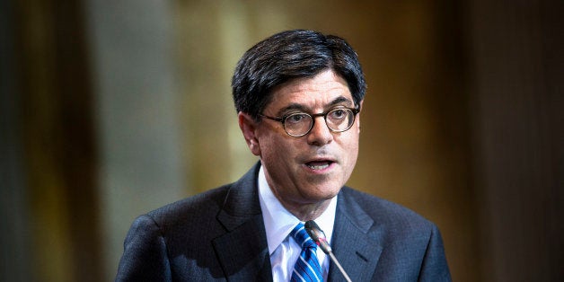 US Secretary of the Treasury Jack Lew speaks during a press conference at the US Department of the Treasury July 11, 2013 in Washington, DC. Officials from the United States and China are meeting to discus the two world powers' relationships during the 5th United States and China Strategic and Economic Dialogue. AFP PHOTO/Brendan SMIALOWSKI (Photo credit should read BRENDAN SMIALOWSKI/AFP/Getty Images)