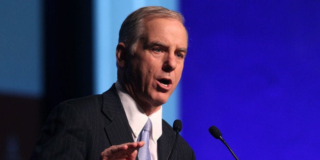 NATIONAL HARBOR, MD - DECEMBER 17: Democratic National Committee Chairman, Howard Dean talks about health care reform at the