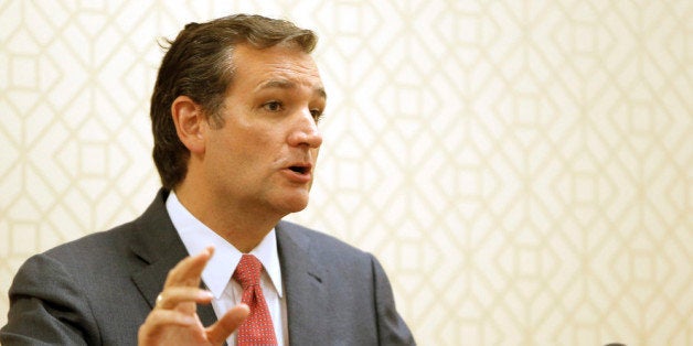 DALLAS, TX - AUGUST 20: Sen. Ted Cruz (R-TX) speaks during a press conference at the Hilton Anatole on August 20, 2013 in Dallas, Texas. Cruz is staging events across Texas sharing his plan to defund U.S. President Barack Obama's Affordable Care Act. (Photo by Brandon Wade/Getty Images)