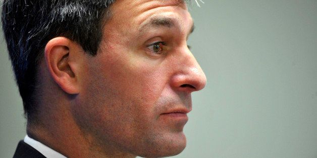 Vienna, VA - June, 24: Ken Cuccinelli, Attorney General of Virginia, meets with local business leaders during a luncheon at the Fairfax county Chamber of Commerce on June, 24, 2010 in Vienna, VA. (Photo by Bill O'Leary/The Washington Post via Getty Images)