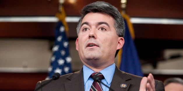 UNITED STATES ? DECEMBER 19: Rep. Cory Gardner, R-Colo., speaks during a press conference on Monday, Dec. 19, 2011, of Republican freshmen members of Congress to oppose the two-month payroll tax extension bill passed by the Senate over the weekend.(Photo by Bill Clark/CQ Roll Call)