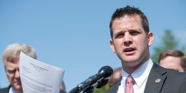 UNITED STATES Ð MAY 11: Rep. Adam Kinzinger, R-Ill., and other House Republican freshmen hold a news conference to call on President Obama to end the ''MediSCARE' tactics and work together to reform spending on entitlement programs,' on Wednesday, May 11, 2011. (Photo By Bill Clark/Roll Call)