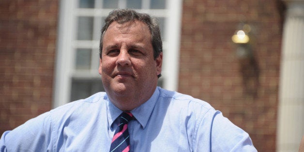 JERSEY SHORE, NJ - JULY 08: New Jersey Governor Chris Christie attends the Hurricane Sandy New Jersey Relief Fund Press Conference at Sayreville Borough Hall on July 8, 2013 in Sayreville, New Jersey. (Photo by Michael Loccisano/Getty Images)