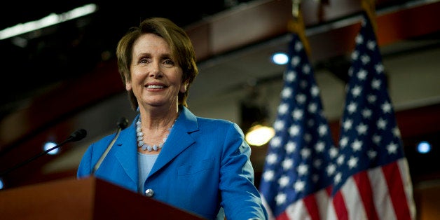 UNITED STATES - August 2: House Minority Leader Nancy Pelosi, D-Calif., during her weekly on-camera press briefing with the press in the U.S. Capitol on August 2, 2013. (Photo By Douglas Graham/CQ Roll Call)