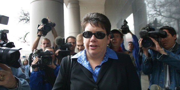 HOUSTON, TX - JANUARY 14: Leslie Caldwell, chief prosecutor of Enron Task Force, enters courthouse before Andrew Fastow and Lea Fastow pleaded guilty at Federal Courthouse January 14, 2004 in Houston, Texas. Andrew Fastow and his wife Lea Fastow pleaded guilty January 14 in a deal that may lead prosecutors to the top of the scandal-ridden company. (Photo by Paul S. Howell/Getty Images)