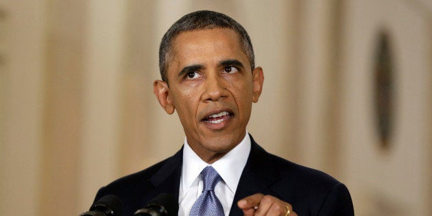 U.S. President Barack Obama speaks during a televised address at the White House in Washington, D.C., U.S., on Tuesday, Sept. 10, 2013. Obama pulled the U.S. from the brink of a military strike against Syria to pursue encouraging signs of a possible diplomatic solution to the confrontation over the Assad regimes use of chemical weapons. Photographer: Evan Vucci/Pool via Bloomberg 