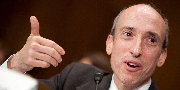 UNITED STATES - JUNE 22: Gary Gensler chairman of the U.S. Commodity Futures Trading Commission, testifies at a Senate Banking subcommittee hearing in Washington, D.C., U.S., on Monday, June 22, 2009. 'Unimpeded' oversight of the $592 trillion over-the-counter derivatives market should be shared between the Securities and Exchange Commission and the CFTC said Gensler and SEC Chairman Mary Schapiro. (Photo by Joshua Roberts/Bloomberg via Getty Images)