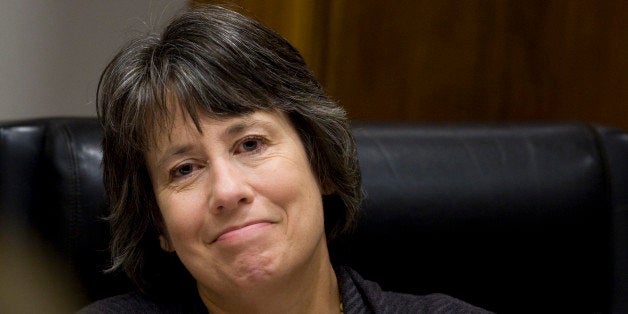 UNITED STATES - SEPTEMBER 09: Sheila Bair, chairman of the Federal Deposit Insurance Corp., listens to a speaker during a bo