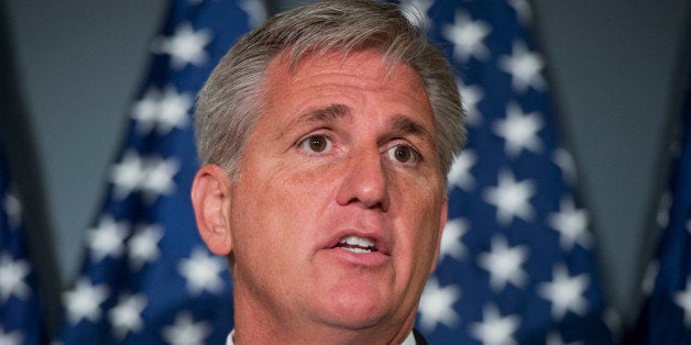 UNITED STATES - JULY 17: House Majority Whip Kevin McCarthy, R-Calif., speaks during a news conference at the RNC after a mee