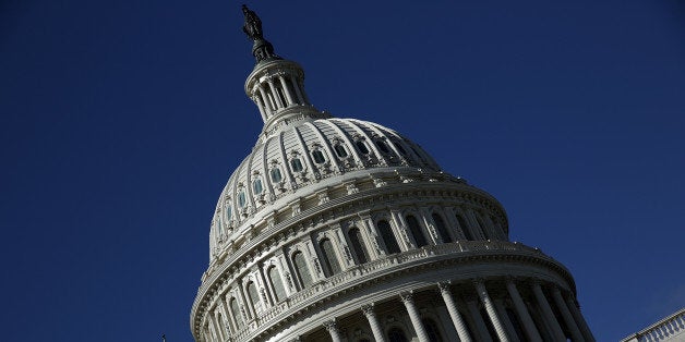 WASHINGTON, DC - SEPTEMBER 29: The United States Capitol building is seen as Congress remains gridlocked over legislation to