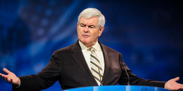 NATIONAL HARBOR, MD - MARCH 16: Newt Gingrich, former presidential candidate and Speaker of the U.S. House of Representatives, speaks at the 2013 Conservative Political Action Conference (CPAC) March 16, 2013 in National Harbor, Maryland. The American Conservative Union held its annual conference in the suburb of Washington, DC to rally conservatives and generate ideas. (Photo by Pete Marovich/Getty Images)