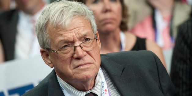 UNITED STATES - AUGUST 28: Former Speaker of the House Dennis Hastert, R-Ill., is in the Illinois delegation at the 2012 Republican National Convention at the Tampa Bay Times Forum. (Photo By Chris Maddaloni/CQ Roll Call)