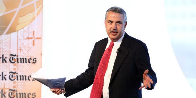 SAN FRANCISCO, CA - JUNE 20: (EXCLUSIVE COVERAGE, SPECIAL RATES APPLY) Host Thomas L. Friedman speaks during The New York Times Global Forum with Thomas L. Friedman at the Metreon on June 20, 2013 in San Francisco, California. (Photo by Neilson Barnard/Getty Images for The New York Times)