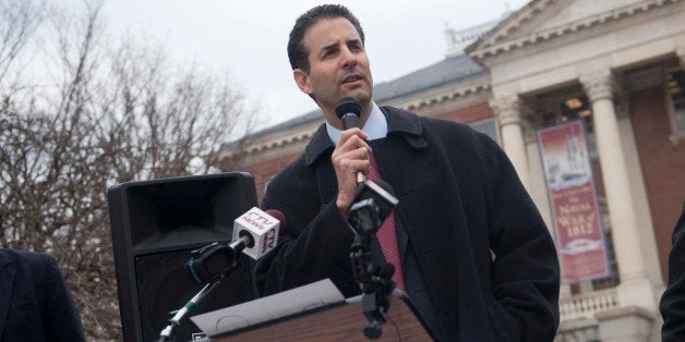 UNITED STATES - JANUARY 17: Rep. John Sarbanes, D-Md., joined other Maryland politicians and community leaders at a rally in