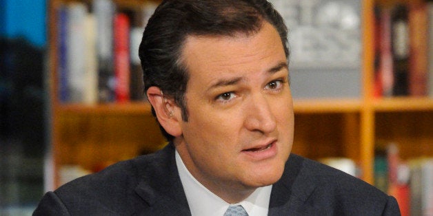 MEET THE PRESS -- Pictured: (l-r) Sen. Ted Cruz (R-TX) appears on 'Meet the Press' in Washington, D.C., Sunday, Sept. 29, 2013. (Photo by: William B. Plowman/NBC/NBC NewsWire via Getty Images)