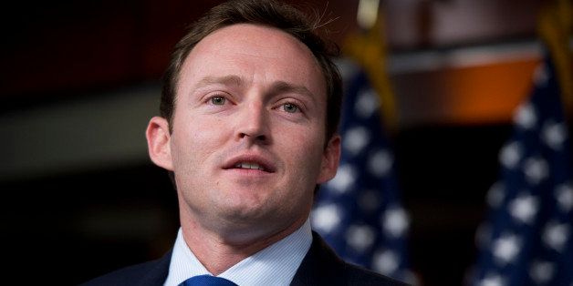 UNITED STATES - AUGUST 01: Rep. Patrick Murphy, D-Fla., conducts a news conference in the Capitol Visitor Center on an initiative called 'Make It In America' that includes various job creation legislation. (Photo By Tom Williams/CQ Roll Call)