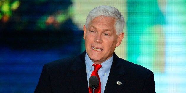 U.S. Rep. Pete Sessions (R-TX), Chairman, National Republican Congressional Committee, speaks at the second session of the 2012 Republican National Convention at the Tampa Bay Times Forum in Tampa, Tuesday, August 28, 2012. (Harry E. Walker/MCT via Getty Images)