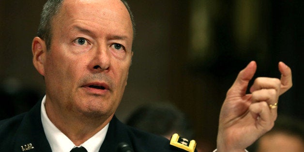 WASHINGTON, DC - OCTOBER 02: Gen. Keith Alexander, Director of the National Security Agency testifes during a Senate Judiciar