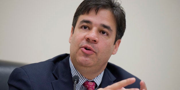 UNITED STATES - MAY 09: Rep. Raul Labrador, R-Idaho, speaks at a forum in Rayburn called a Conversations with Conservatives to discuss issues including appropriations and the upcoming reconciliation package. (Photo By Tom Williams/CQ Roll Call)