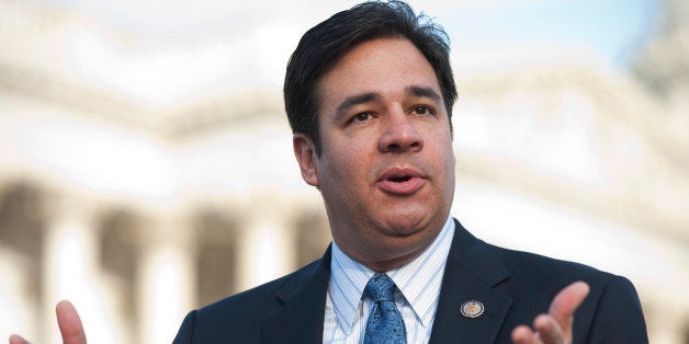 UNITED STATES - NOVEMBER 03: Rep. Raul Labrador, R-Idaho, speaks at a news conference at the House Triangle on an energy tax reform initiative and the unveiling of the Energy Freedom and Economic Prosperity Act. (Photo By Tom Williams/CQ Roll Call)