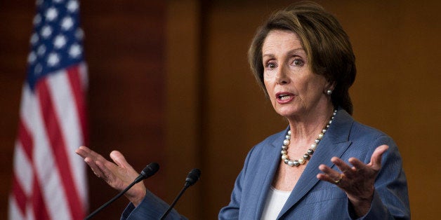 UNITED STATES - OCTOBER 17: House Minority Leader Nancy Pelosi, D-Calif., holds her weekly on camera news conference in the C