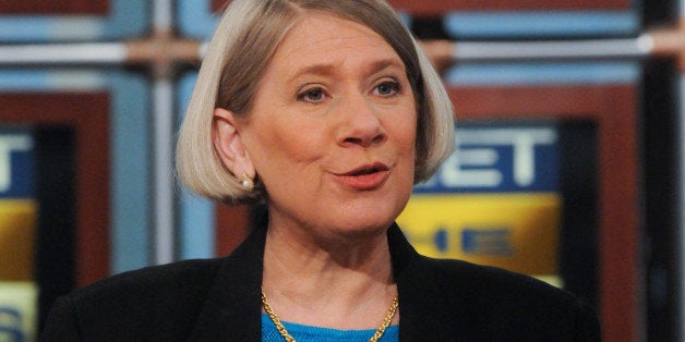 MEET THE PRESS -- Pictured: Anita Dunn, former Obama White House Communications Director, appears on 'Meet the Press' in Washington, D.C., Sunday, March 21, 2010. (Photo by William B. Plowman/NBC/NBCU Photo Bank via Getty Images)