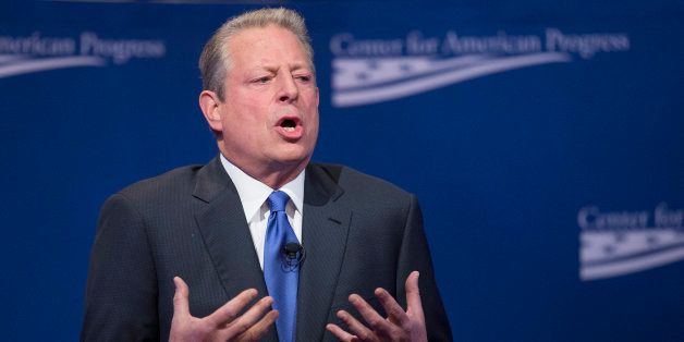 Former US Vice President Al Gore speaks during the Center for American Progress 10th Anniversary Conference in Washington, DC, October 24, 2013. AFP PHOTO / Jim WATSON (Photo credit should read JIM WATSON/AFP/Getty Images)