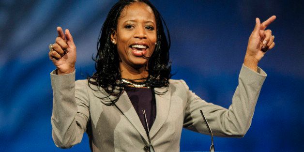 NATIONAL HARBOR, MD - MARCH 16: Mia Love, Republican Mayor of Saratoga Springs, Utah, speaks at the 2013 Conservative Political Action Conference (CPAC) March 16, 2013 in National Harbor, Maryland. The American Conservative Union held its annual conference in the suburb of Washington, DC to rally conservatives and generate ideas. (Photo by Pete Marovich/Getty Images)