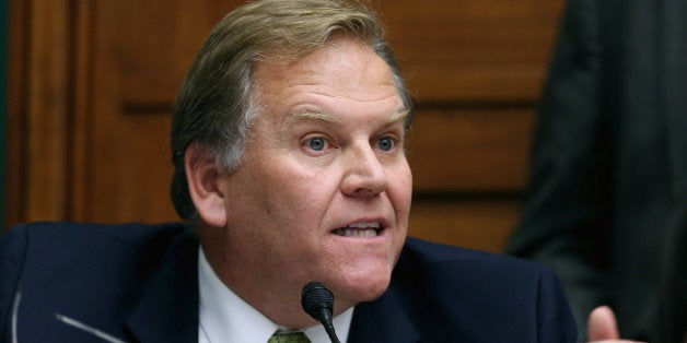 WASHINGTON, DC - OCTOBER 30: House Energy and Commerce Committee member Rep. Mike Rogers (R-MI) questions Health and Human S