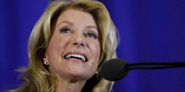 In front of a cheering crowd, Wendy Davis formally announces her run to be Texas' next governor on Thursday, October 3, 2013, in Haltom City, Texas. (Paul Moseley/Fort Worth Star-Telegram/MCT via Getty Images)