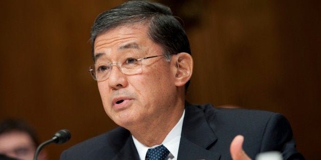 UNITED STATES - APRIL 23: Veterans Affairs Secretary Eric Shinseki testifies at a Senate Budget committee hearing on 'The President's FY2014 Budget and Veterans' Program Proposals.' (Photo By Chris Maddaloni/CQ Roll Call)