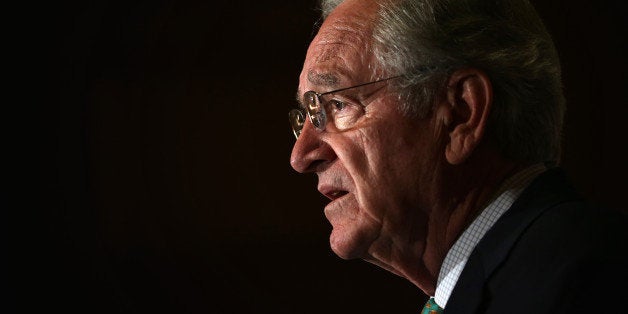 WASHINGTON, DC - OCTOBER 04: U.S. Senator Tom Harkin (D-IA) speaks during a news conference October 4, 2013 on Capitol Hill in Washington, DC. Senate Democrats were joined by patients and doctors to highlight public health impact of the government shutdown. (Photo by Alex Wong/Getty Images)