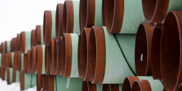 A depot used to store pipes for Transcanada Corp's planned Keystone XL oil pipeline is seen in Gascoyne, North Dakota, January 25, 2017. REUTERS/Terray Sylvester