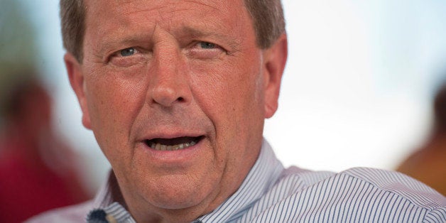 UNITED STATES - AUGUST 16: Rep. Tom Latham, R-Iowa, is interviewed by Roll Call at the Iowa State Fair in Des Moines, Iowa. (Photo By Tom Williams/Roll Call)