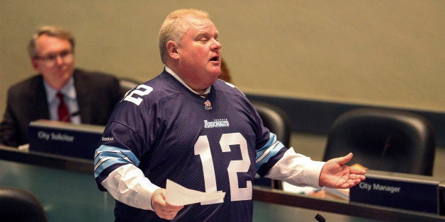 TORONTO, ON - NOVEMBER 14 - Mayor Rob Ford at council meeting, November 14, 2013. (Andrew Francis Wallace/Toronto Star via Getty Images)