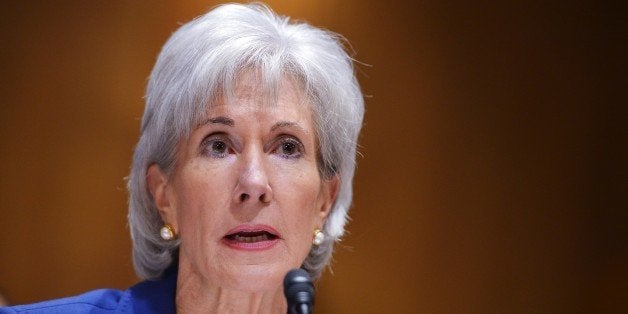 US Health and Human Services Secretary Kathleen Sebelius testifies before the Senate Finance Committee on health insurance exchanges on November 6, 2013 in the Dirksen Senate Office on Capitol Hill in Washington, DC. AFP PHOTO/Mandel NGAN (Photo credit should read MANDEL NGAN/AFP/Getty Images)