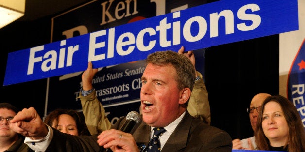 Scott Gessler claimed victory in the Secretary of State race Tuesday night. Colorado Republicans gathered at the DoubleTree Hotel in Greenwood Village Tuesday night, November 2, 2010. Karl Gehring/The Denver Post (Photo By Karl Gehring/The Denver Post via Getty Images)