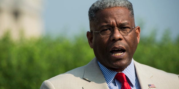 UNITED STATES - SEPTEMBER 11: Former Rep. Allen West, R-Fla., speaks during a news conference at the House Triangle at the Capitol on the anniversaries 9-11 and Benghazi on Wednesday, Sept. 11, 2013. (Photo By Bill Clark/CQ Roll Call)