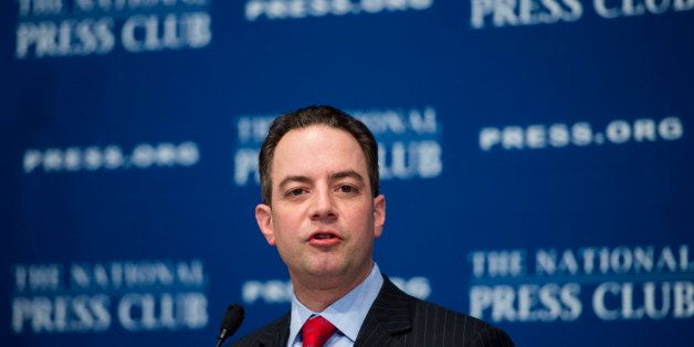 UNITED STATES - MARCH 18: Republican National Committee Chairman Reince Priebus speaks at the National Press Club on the forward strategy of the Republican Party on Monday, March 18, 2013. (Photo By Bill Clark/CQ Roll Call)