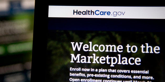 The Healthcare.gov website is displayed on laptop computers arranged for a photograph in Washington, D.C., U.S., on Thursday,