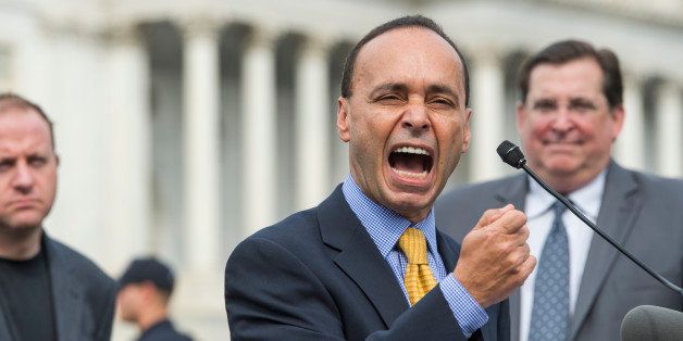 UNITED STATES - OCTOBER 3: Rep. Luis Gutierrez, D-Ill., speaks during the news conference on Thursday, Oct. 3, 2013, on the introduction of an immigration bill this week. (Photo By Bill Clark/CQ Roll Call)