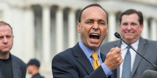 UNITED STATES - OCTOBER 3: Rep. Luis Gutierrez, D-Ill., speaks during the news conference on Thursday, Oct. 3, 2013, on the i