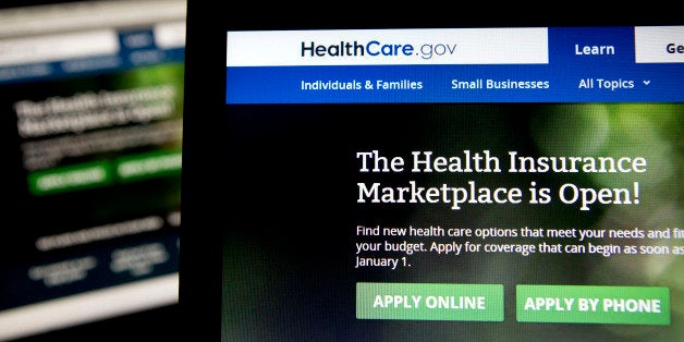 The Healthcare.gov website is displayed on laptop computers arranged for a photograph in Washington, D.C., U.S., on Thursday,