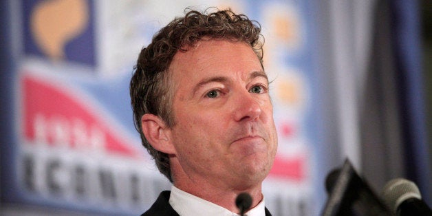 DETROIT, MI - DECEMBER 6: U.S. Sen. Rand Paul (R-KY) delivers a speech titled, 'Renewing the Opportunity for Prosperity: Econ