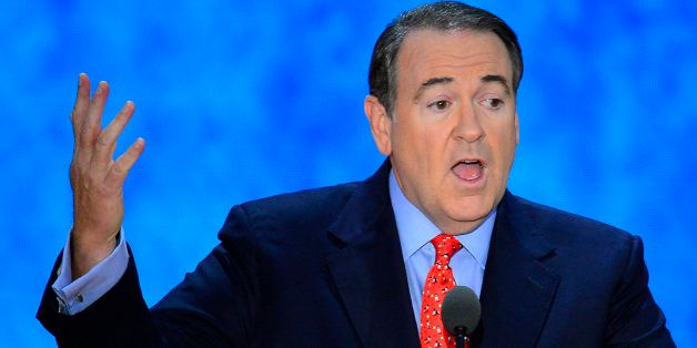 Mike Huckabee, former governor of Arkansas, speaks at the Republican National Convention in Tampa, Florida, Wednesday, August 29, 2012. (Harry E. Walker/MCT via Getty Images)